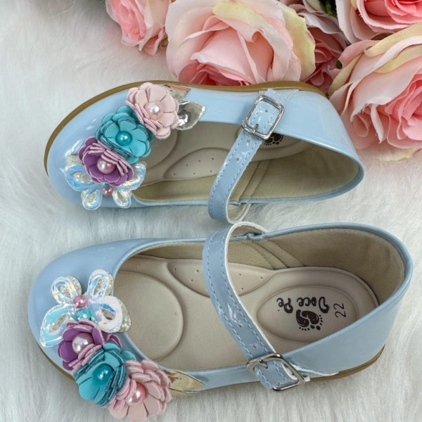 Sapatilha Doce Pe Juju Jardim Encantado Azul Bebe