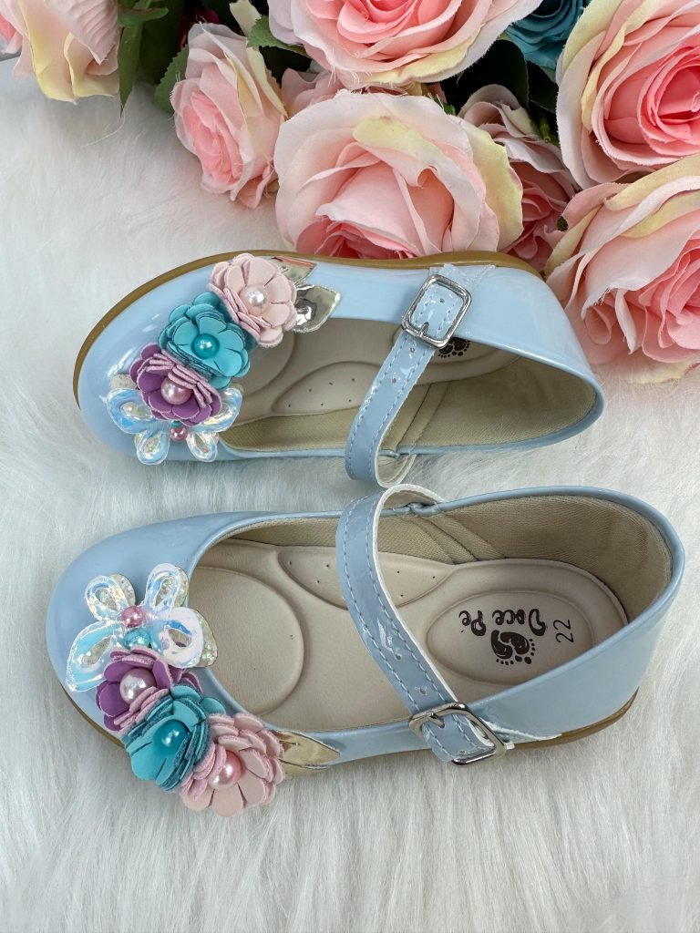 Sapatilha Doce Pe Juju Jardim Encantado Azul Bebe