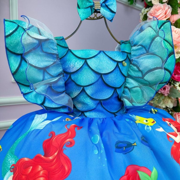 Vestido Temáticos Kids Ariel – A Pequena Sereia