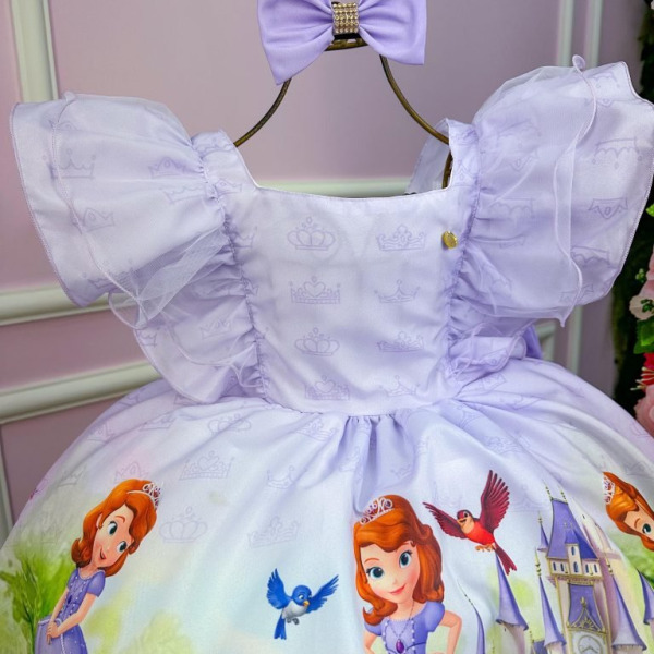 Vestido Temáticos Kids Princesa Sofia