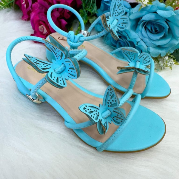 Sandalia Flor Di Mila Laise Borboletas Azul