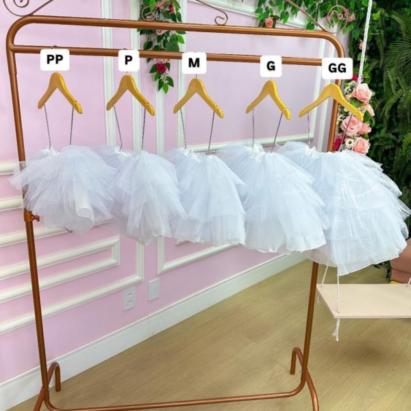 Saiote Saia de Armação Infantil Daminha C/armação Anágua Vestidos Festa Luxo