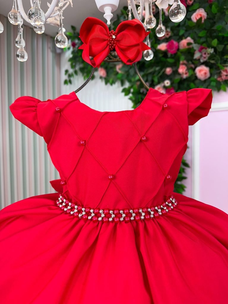 Vestido Ysa Kids Francine Vermelho