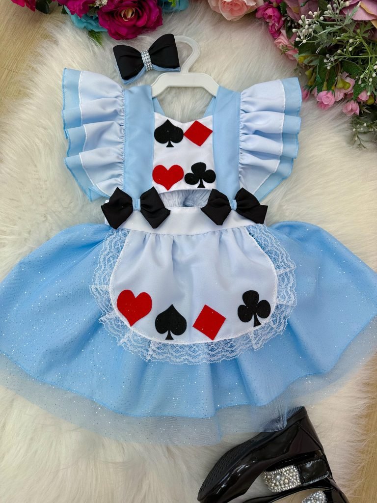 Romper/Vestido Princesa Belli Alice no Pais das Maravilhas