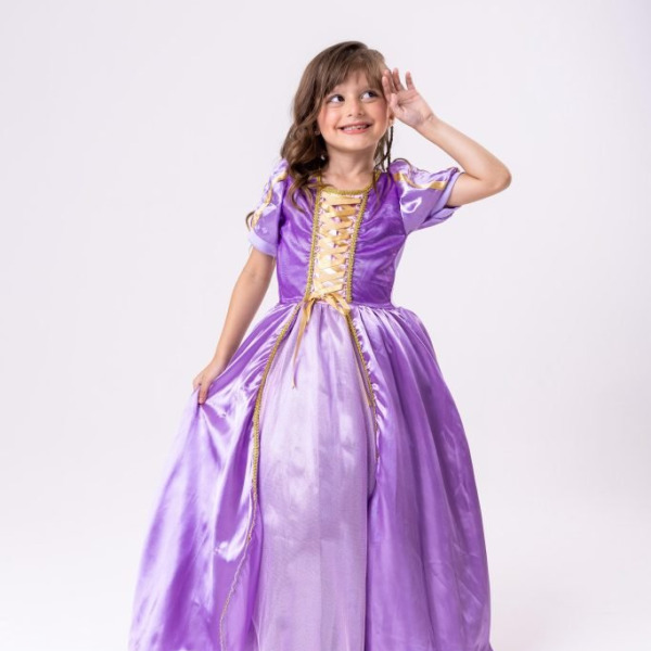Fantasia Longa Princesa Belli Princesa Lilás Modelo 2