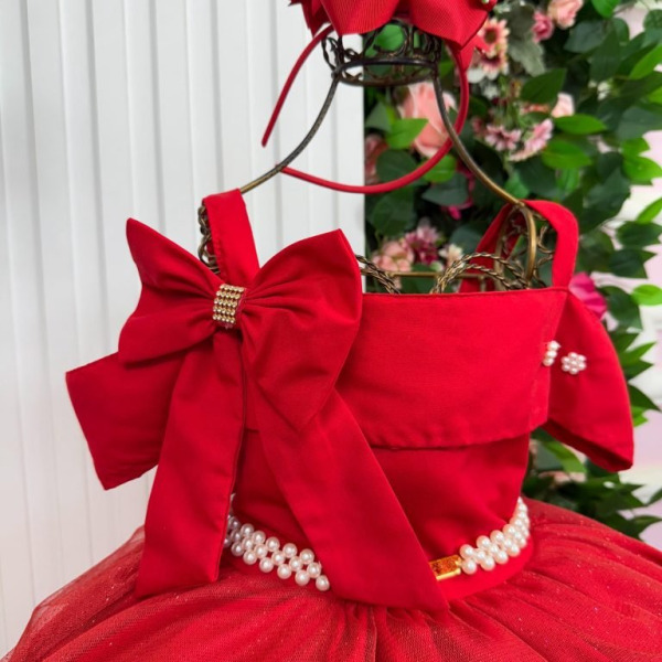 Vestido Banana Club Longo Doce Elegancia Vermelho
