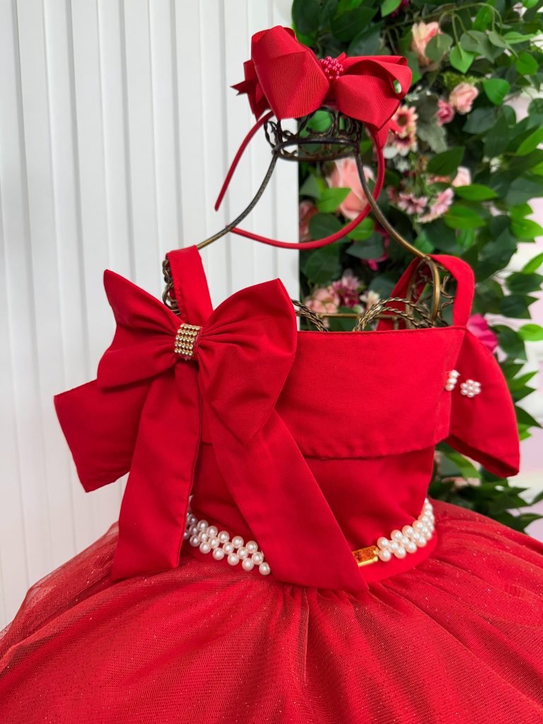 Vestido Banana Club Longo Doce Elegancia Vermelho