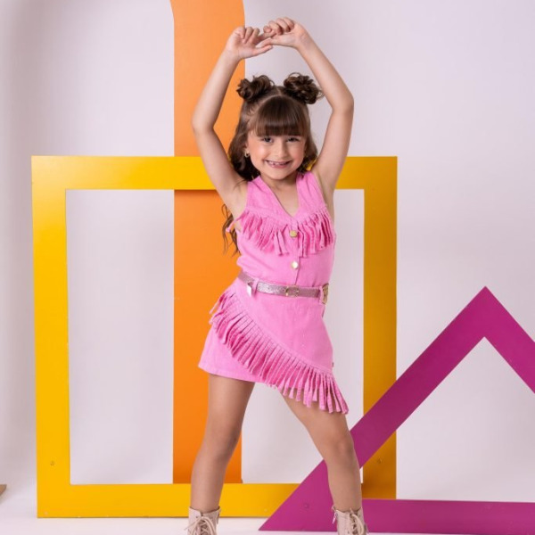 Conjunto Blogueirinha Boiadeira Maraisa Rosa