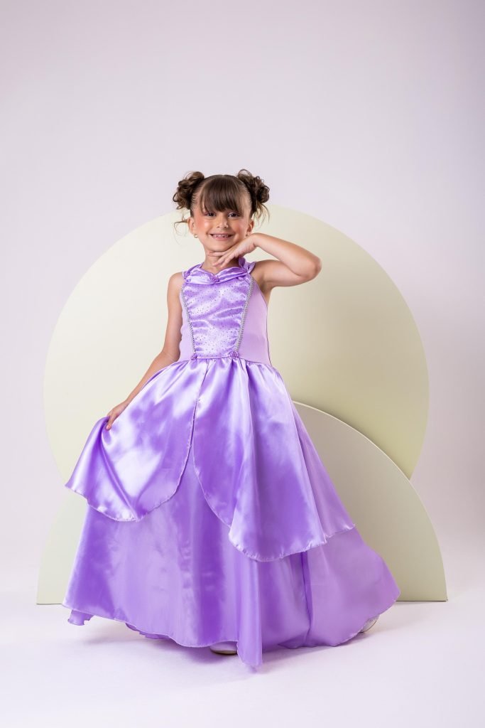 Fantasia Longa Princesa Belli Princesa Lilas Modelo 3