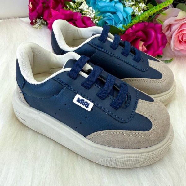 Tenis Nilqi Masculino Enzo Azul Marinho e Off