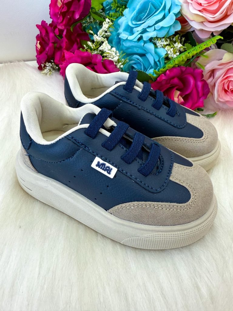 Tenis Nilqi Masculino Enzo Azul Marinho e Off