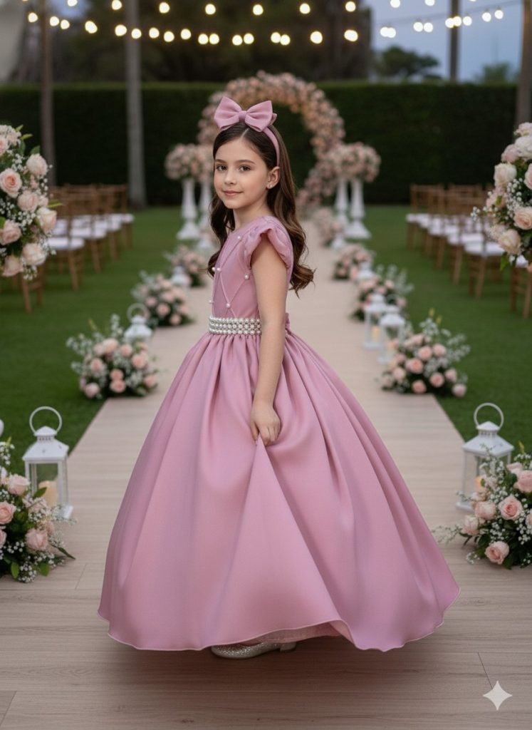 Vestido Ysa Kids Ariane Longo Rosê