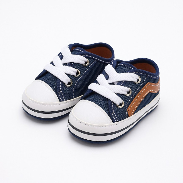 Tenis de bebe Starzinho listra (Jeans/Marrom) – sapatinho de bebê