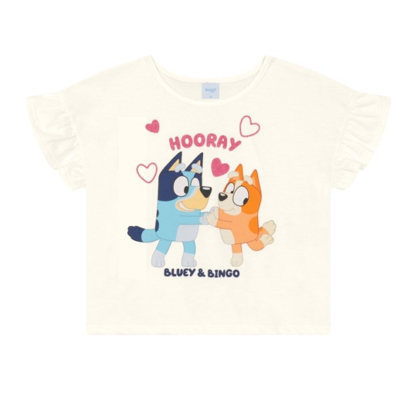 Blusa da Bluey e Bingo ORIGINAL Blusa Infantil menina em Meia Malha BRANDILI