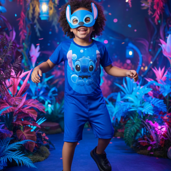 Fantasia Menino Stitch Azul