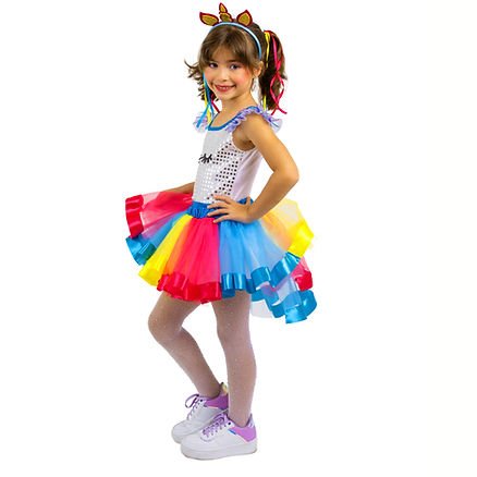 Fantasia infantil menina de carnaval unicórnio – fantasia de unicórnio menina