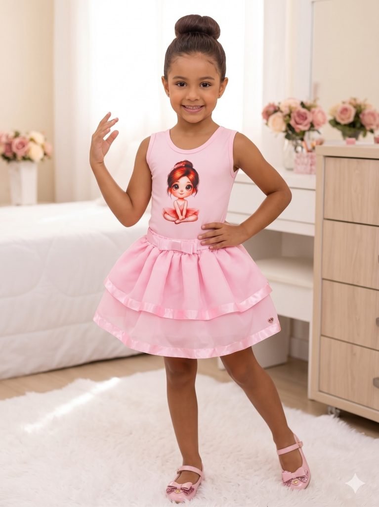 Conjunto Blogueirinha Bailarina Rosa